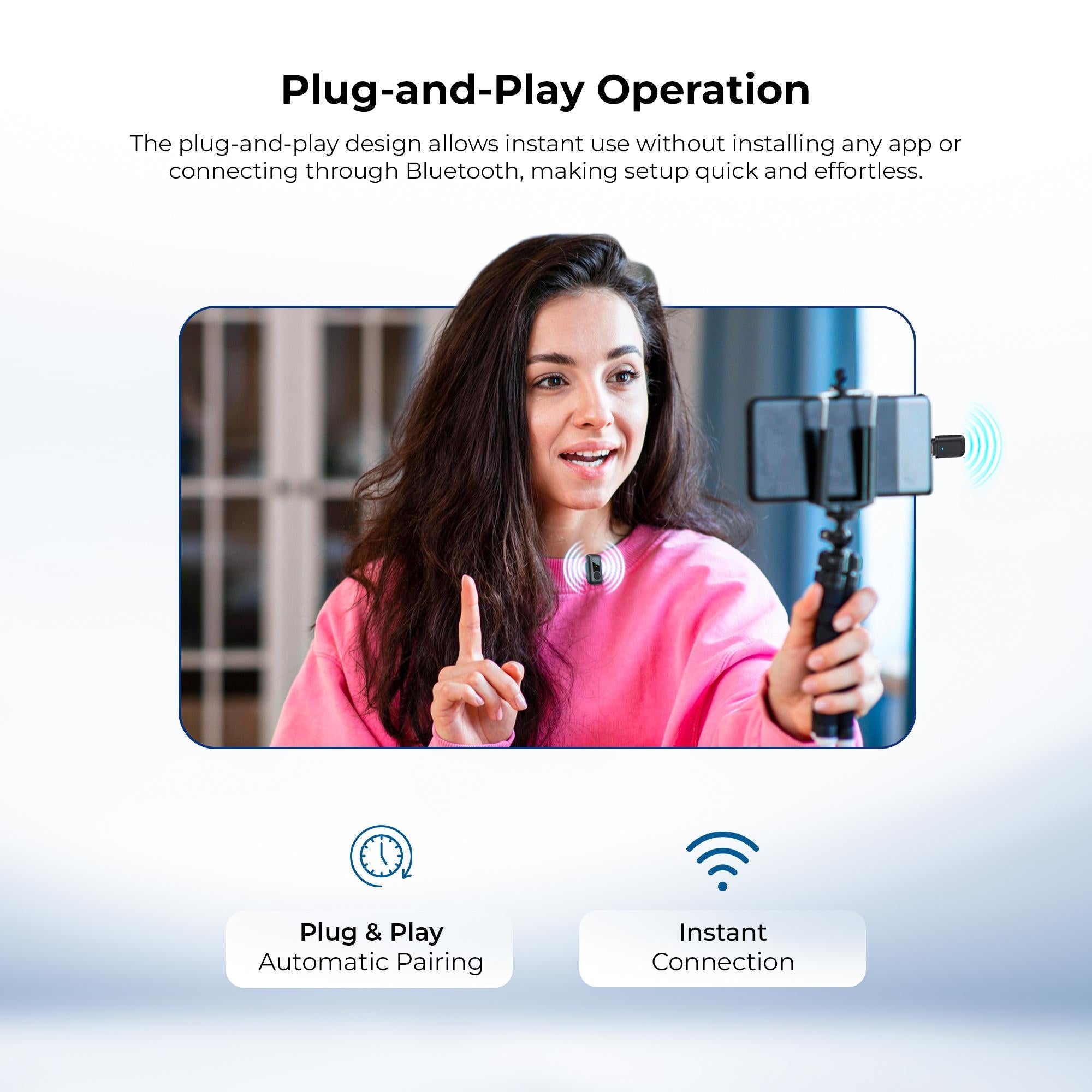 Digitek (DWM 123) 2-in-1 Wireless Microphone (Black)