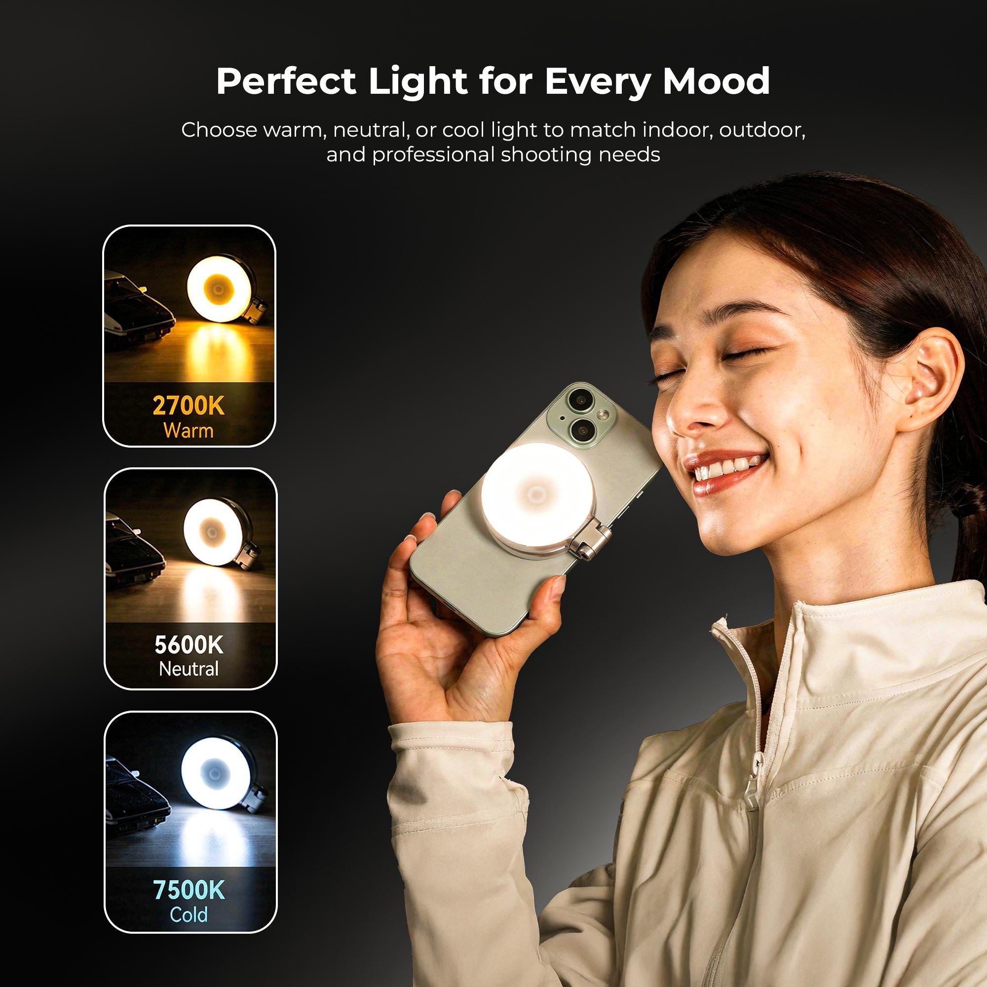 Digitek (DRL 3W) Magnetic Selfie Ring Light with Mirror