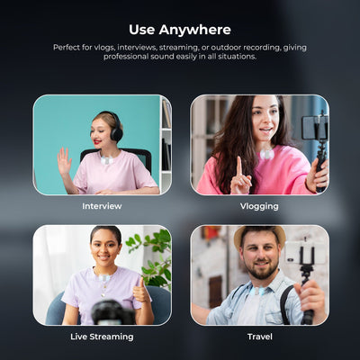 Digitek (DWM 123) 2-in-1 Wireless Microphone (White)