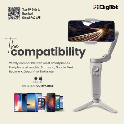 Digitek DSG-007F 3 Axis AI Smartphone Gimbal