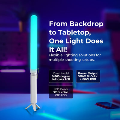 Digitek (DSL-1000 RGB) Portable RGB LED Stick Light 100W