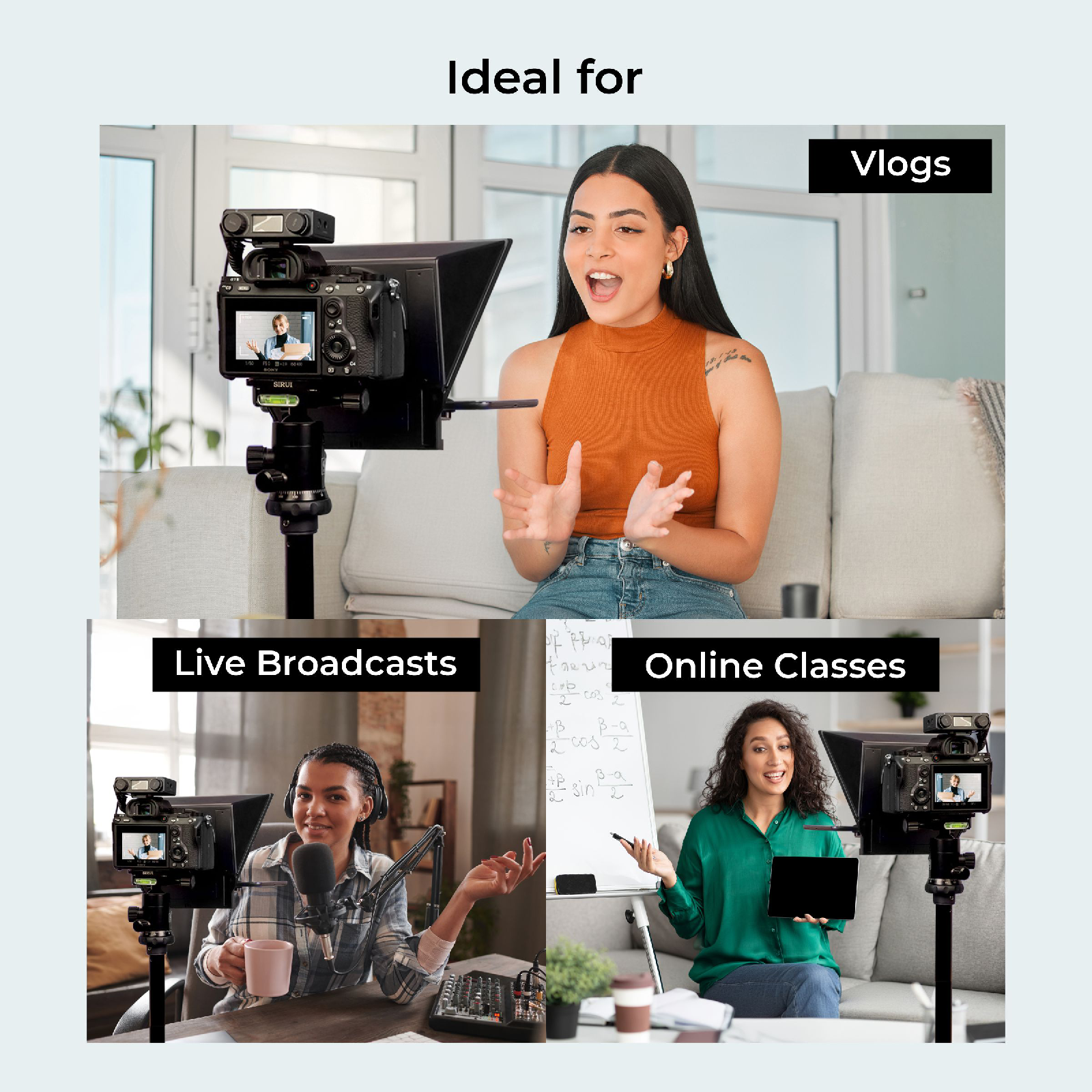Digitek (DTP-008) 8" Teleprompter for Smartphone & Camera