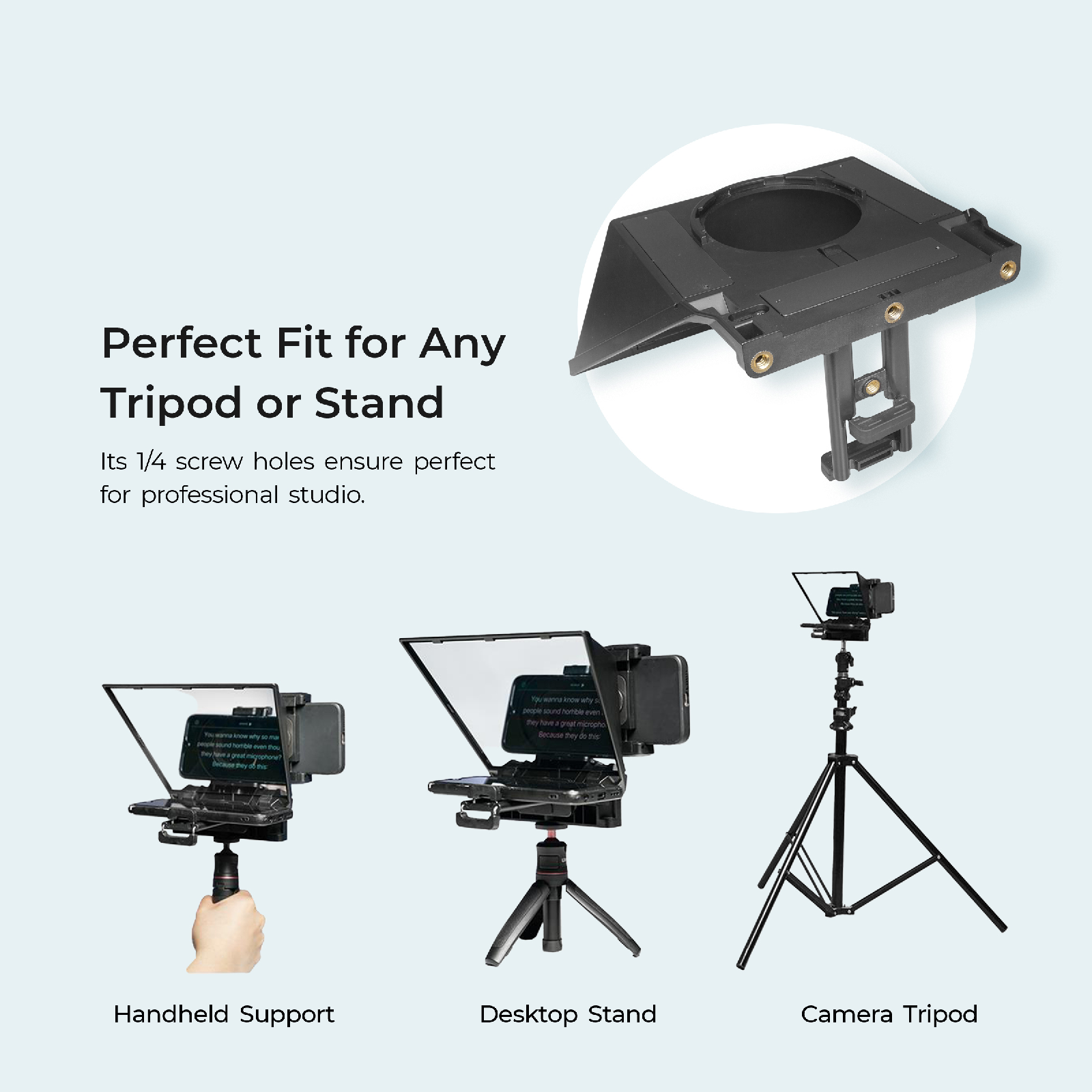 Digitek (DTP-008) 8" Teleprompter for Smartphone & Camera