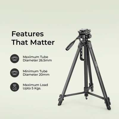 Digitek (DTR-550 LW) (67 Inch) Tripod For DSLR, Camera with Operating Height: 5.57 Feet - Digitek