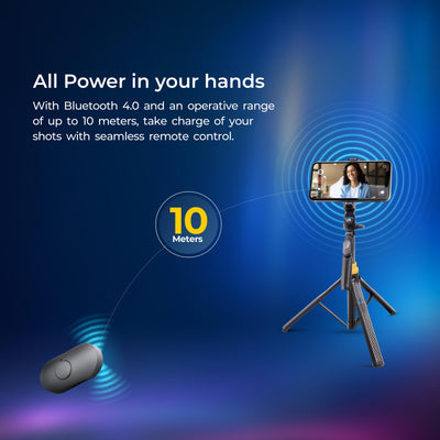 Digitek (DTR-555 SS) Foldable Tripod Selfie Stick for Smartphone & Action Cameras