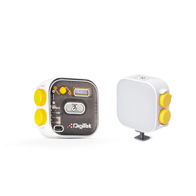 Digitek (LED-D10W) RGB Video, LED Camera Light 360Â° Full Color Portable Photography Lighting with 3 Cold Shoe, 2000mAh Rechargeable CRI 95+ 2500-9000K Dimmable Panel Lamp Support Magnetic Attraction. - Digitek